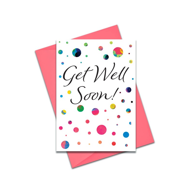Get well soon spots card