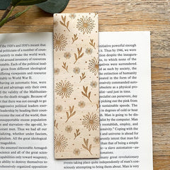 Daisies wooden bookmark