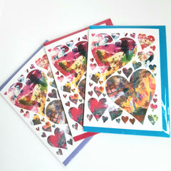 Abstract hearts card