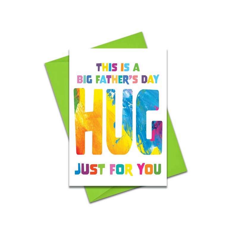 This is a big Father's Day hug just for you card