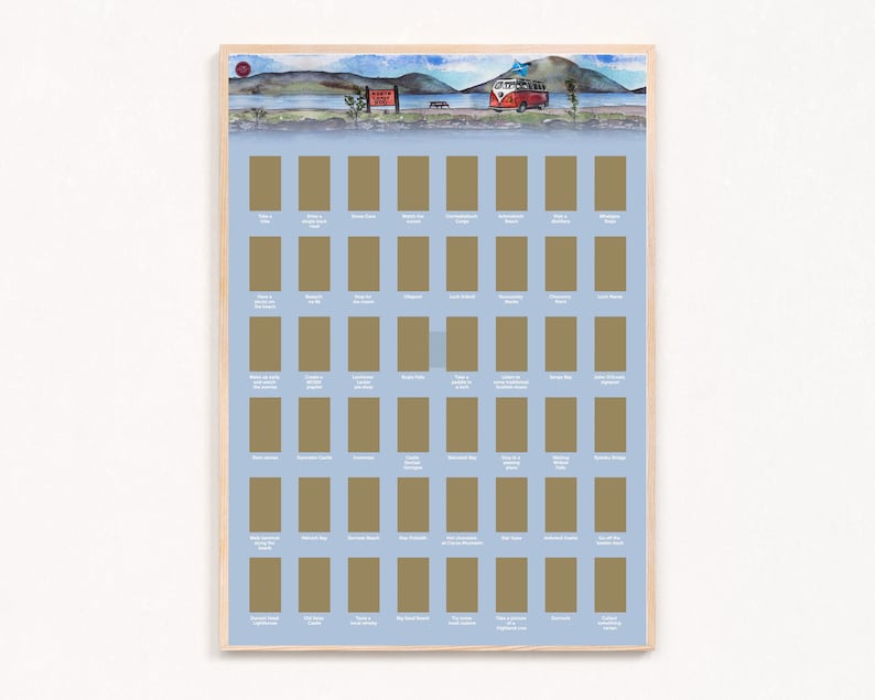 North Coast 500 Poster - A3 Scratch Off Poster
