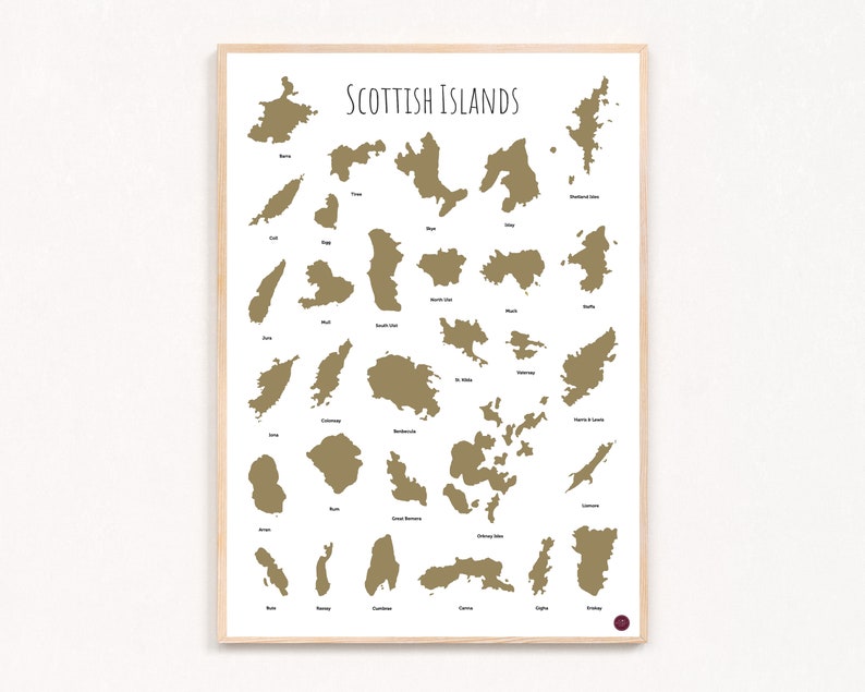 Scottish Islands Poster - A3 Scratch Off Poster