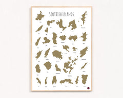 Scottish Islands Poster - A3 Scratch Off Poster