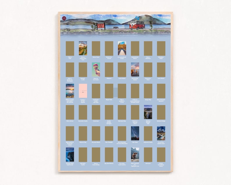 North Coast 500 Poster - A3 Scratch Off Poster