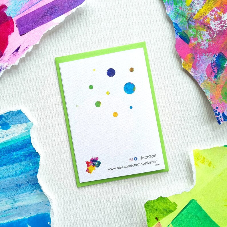 Happy birthday - spots/white background card