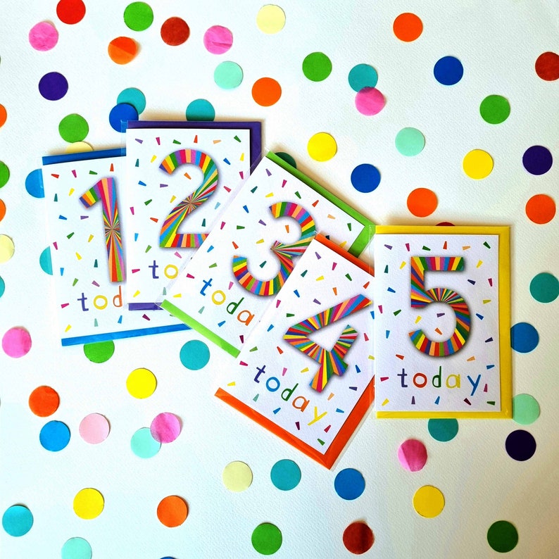 5 today colourful sprinkles card
