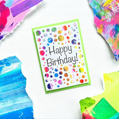Happy birthday - spots/white background card
