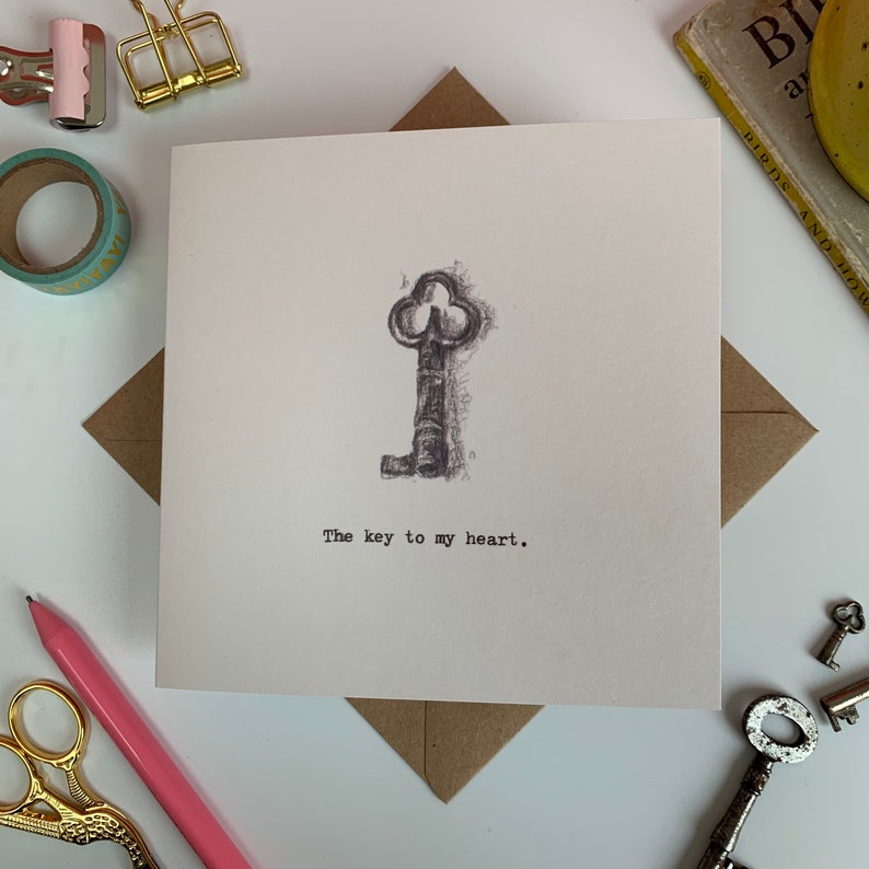 The key to my heart card