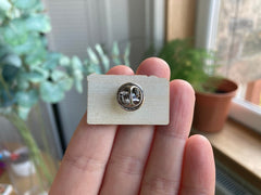 Camera wooden pin badge