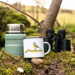 Blue Tit enamel mug - And all I ever knew...Only you