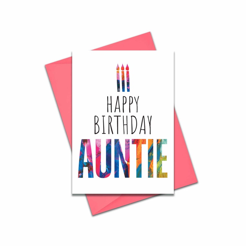 Happy birthday auntie card