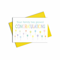 Your family has grown, congratulations - adoption/new baby card