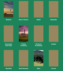 Golf Courses poster - A3 Scratch Off Scottish Golf Courses Poster