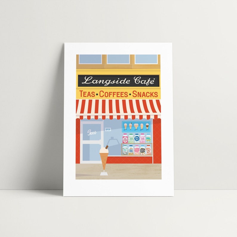 Langside Café A4 print