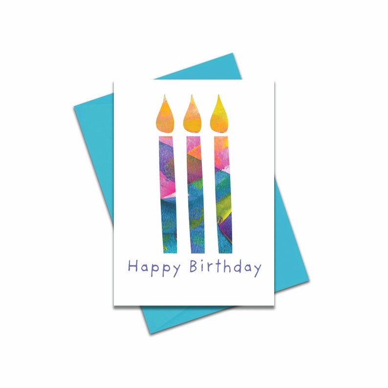 Happy birthday candles card