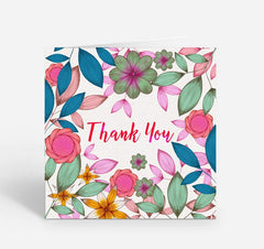 Thank you flowers card