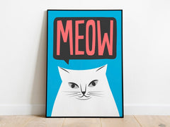 Meow cat A4 print