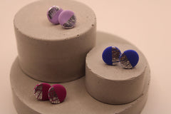 Polymer clay button stud earrings - different colours to choose from!