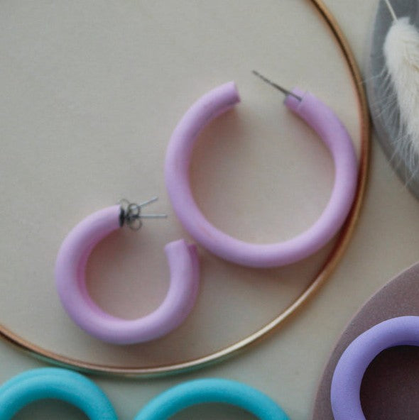 Small colourful hoops - lots of colours to choose from!