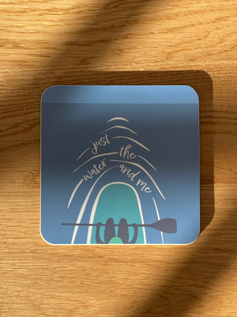 Just the water and me coaster (swimming or paddleboarding design)