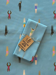 We swim tea towel