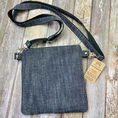 Small cross body bag - Shetland Hibernal Heather & denim