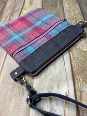 Small cross body bag - Shetland Hibernal Heather & denim