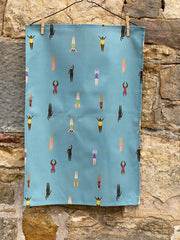 We swim tea towel