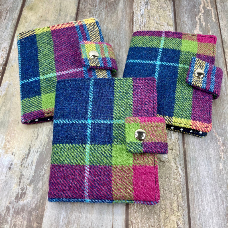 Bi-fold wallet/purse - Shetland Winters Night Tweed
