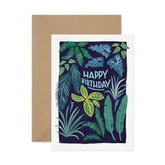Happy birthday leaves card