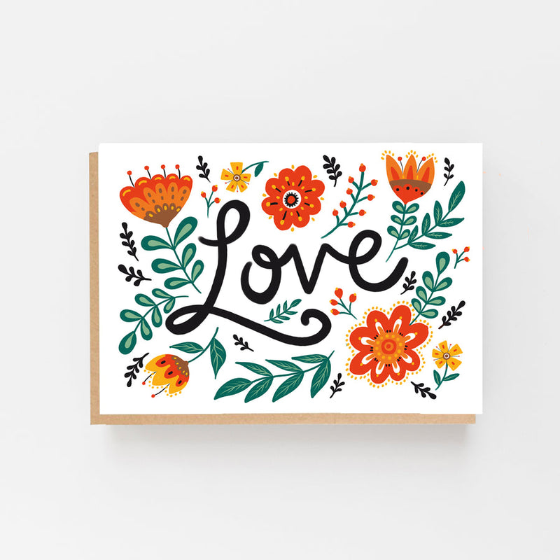 Floral love card