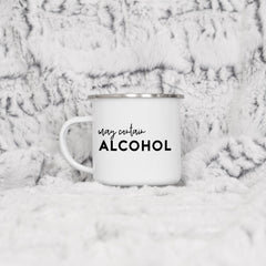 May contain alcohol enamel mug