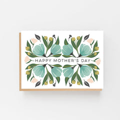 Happy Mother's Day floral card (blue or green)