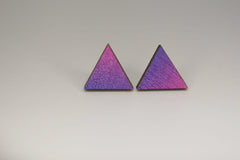 Ombre wooden studs - triangle or circle