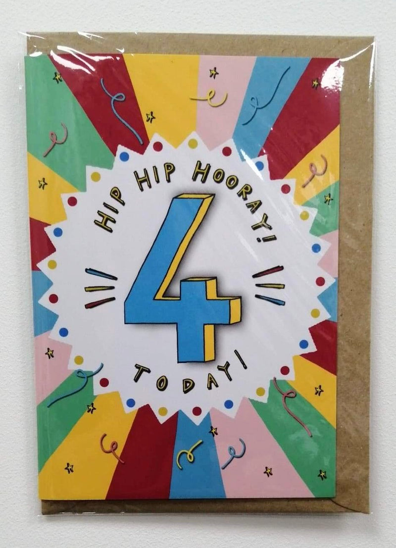 4 today hip hip hooray card