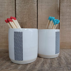Ceramic match striker pots