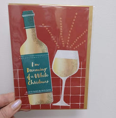 I'm dreaming of a white (wine) Christmas card
