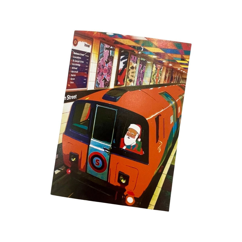 Subway Santa Christmas card