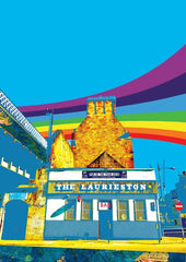The Laurieston and rainbow A4 print
