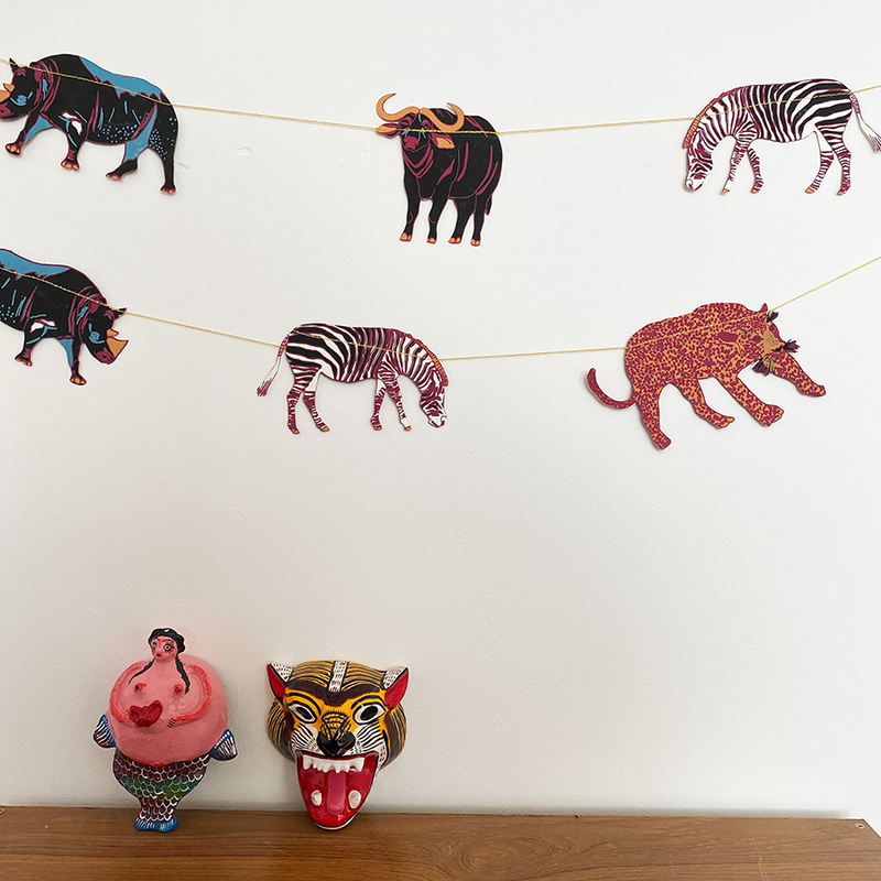 Paper garland - Safari