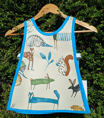 Toddler wipe clean tabard - funky animals
