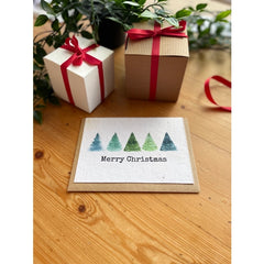 Plantable Christmas card - Merry Christmas trees